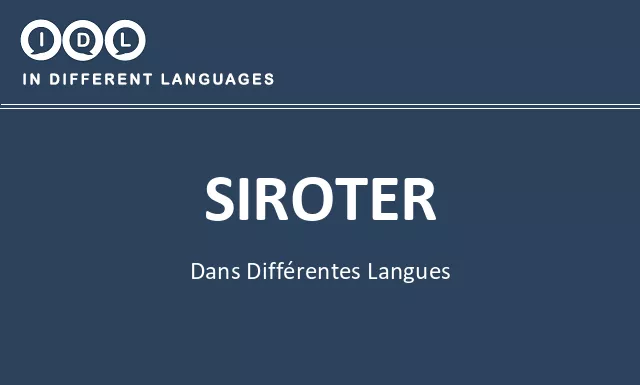 Siroter dans différentes langues - Image
