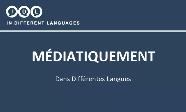 Médiatiquement dans différentes langues - Image