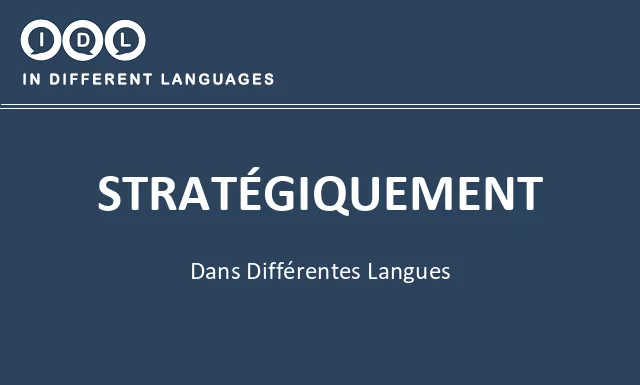 Stratégiquement dans différentes langues - Image