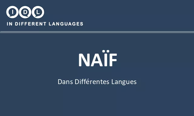 Naïf dans différentes langues - Image