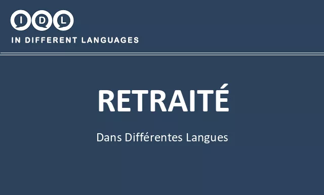 Retraité dans différentes langues - Image