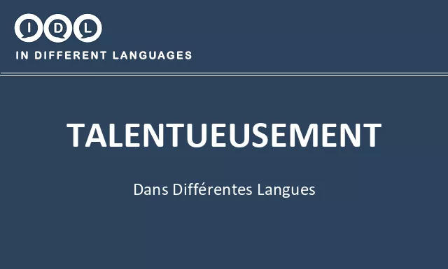 Talentueusement dans différentes langues - Image