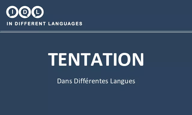 Tentation dans différentes langues - Image