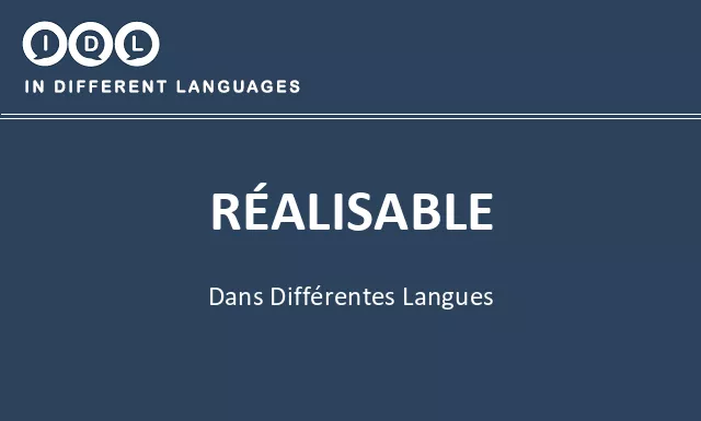 Réalisable dans différentes langues - Image