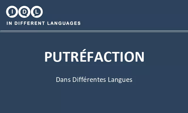 Putréfaction dans différentes langues - Image