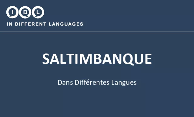Saltimbanque dans différentes langues - Image