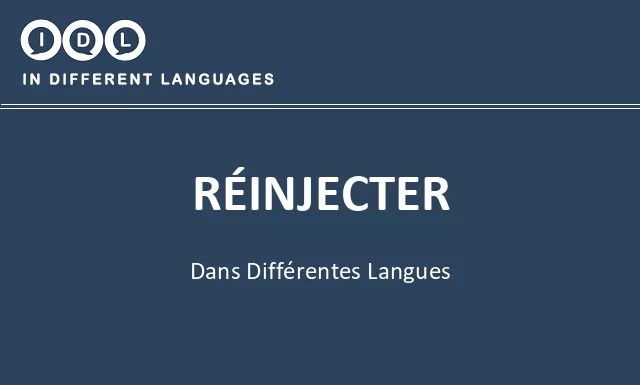 Réinjecter dans différentes langues - Image