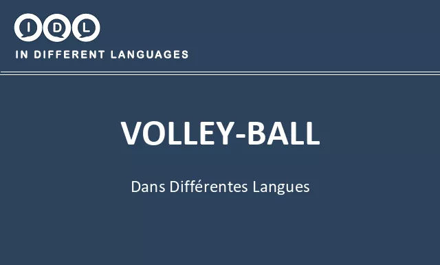 Volley-ball dans différentes langues - Image