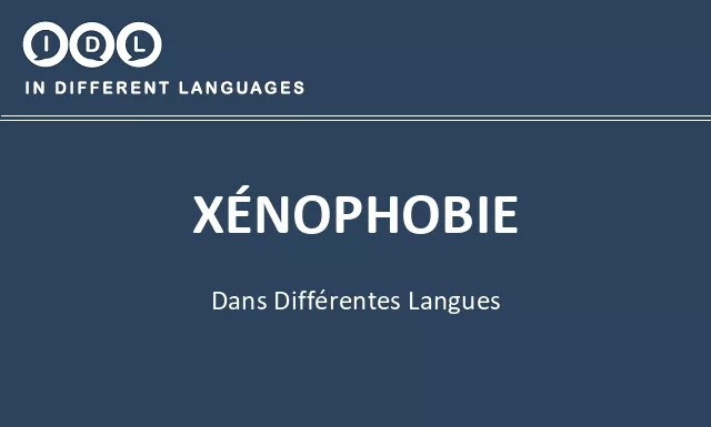 Xénophobie dans différentes langues - Image