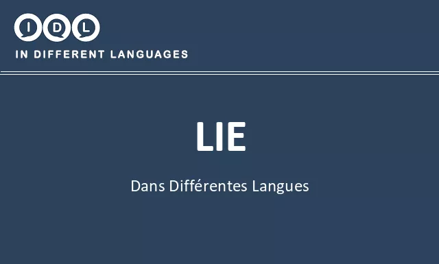 Lie dans différentes langues - Image