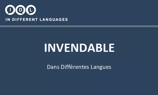 Invendable dans différentes langues - Image