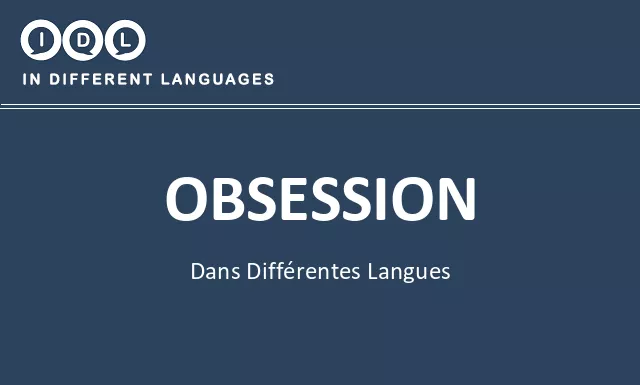 Obsession dans différentes langues - Image