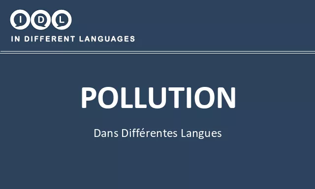 Pollution dans différentes langues - Image