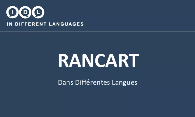 Rancart dans différentes langues - Image