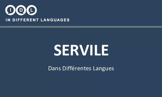 Servile dans différentes langues - Image