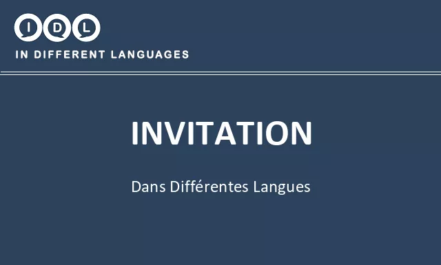 Invitation dans différentes langues - Image
