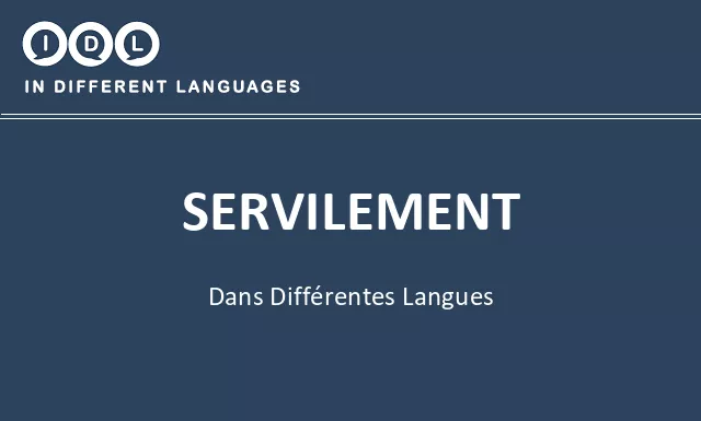 Servilement dans différentes langues - Image