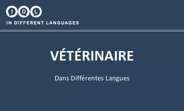 Vétérinaire dans différentes langues - Image