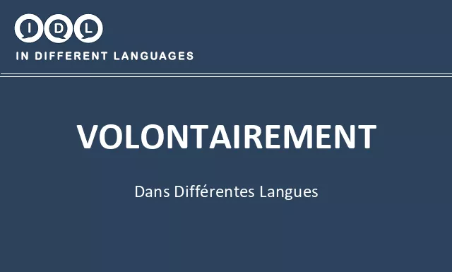 Volontairement dans différentes langues - Image