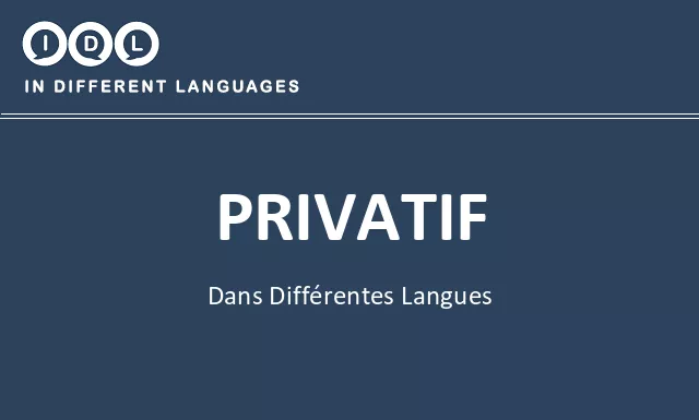Privatif dans différentes langues - Image
