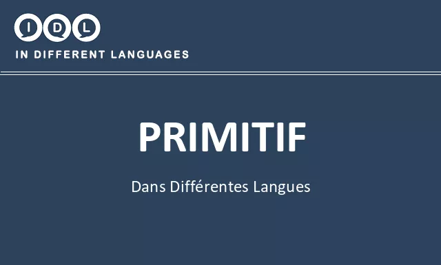 Primitif dans différentes langues - Image