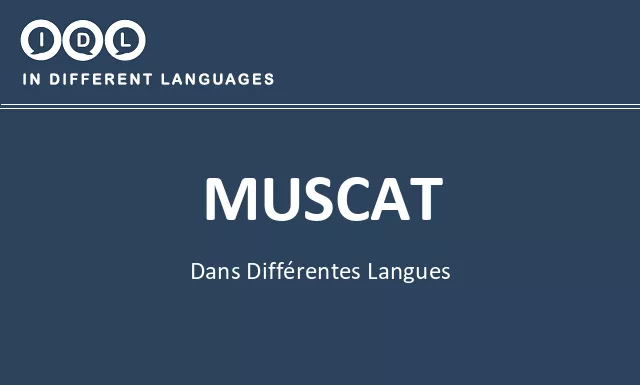 Muscat dans différentes langues - Image