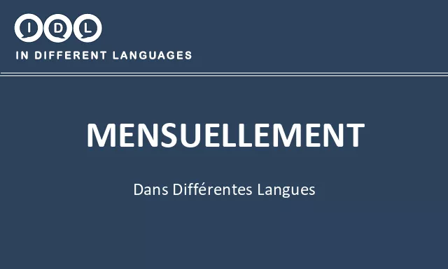 Mensuellement dans différentes langues - Image