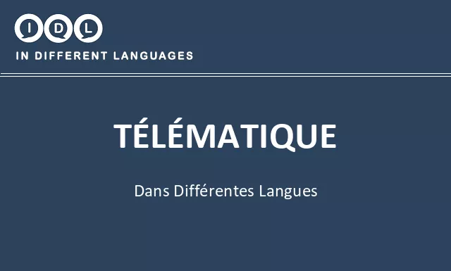 Télématique dans différentes langues - Image