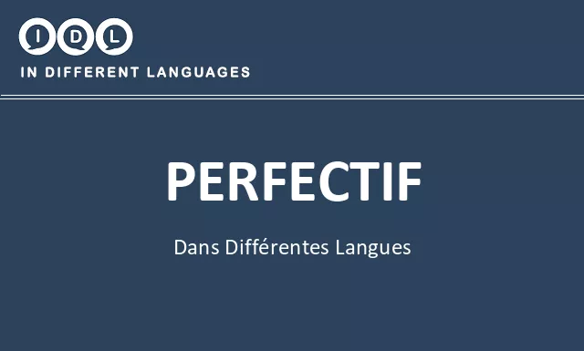 Perfectif dans différentes langues - Image