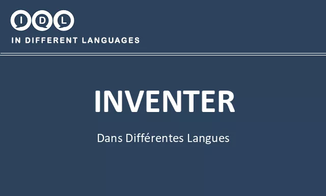 Inventer dans différentes langues - Image