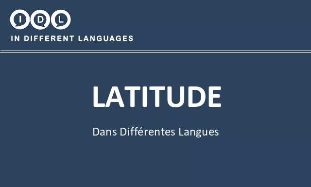 Latitude dans différentes langues - Image