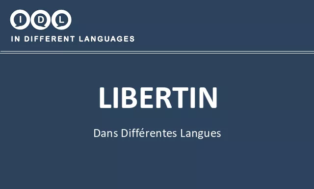 Libertin dans différentes langues - Image