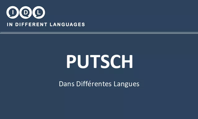 Putsch dans différentes langues - Image