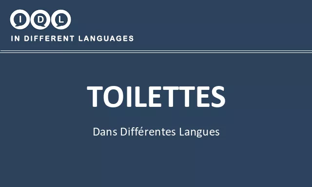 Toilettes dans différentes langues - Image