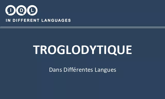 Troglodytique dans différentes langues - Image