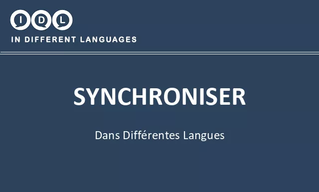 Synchroniser dans différentes langues - Image