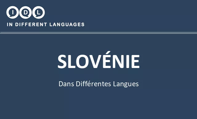 Slovénie dans différentes langues - Image