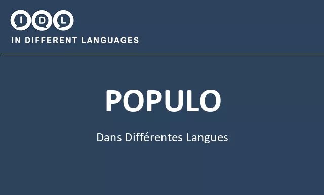 Populo dans différentes langues - Image