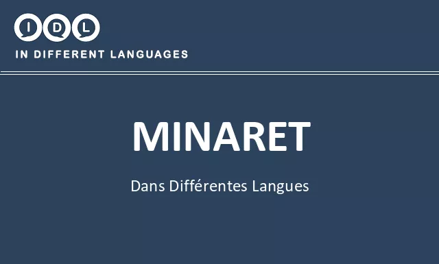 Minaret dans différentes langues - Image