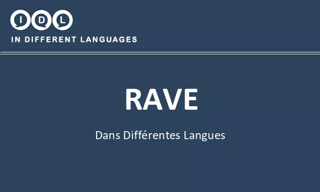 Rave dans différentes langues - Image