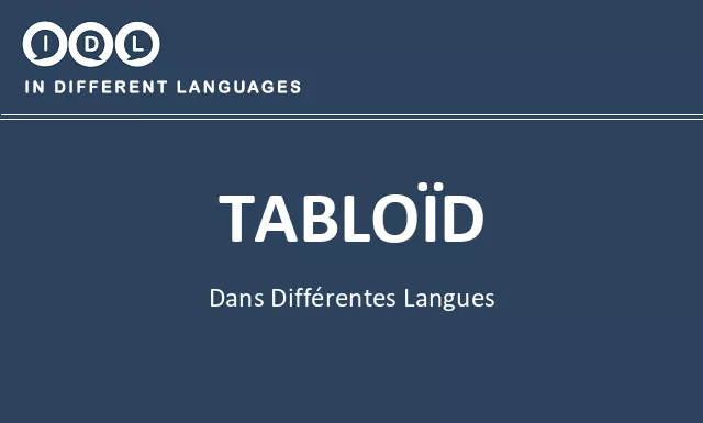 Tabloïd dans différentes langues - Image