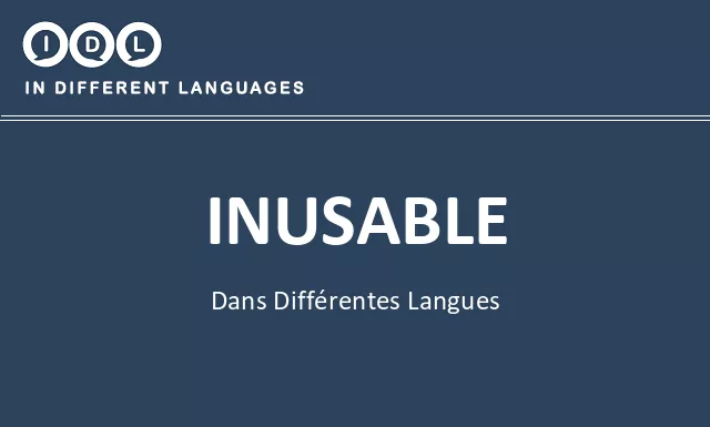Inusable dans différentes langues - Image