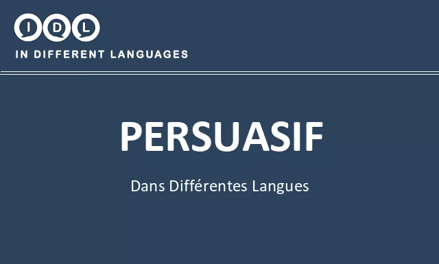 Persuasif dans différentes langues - Image