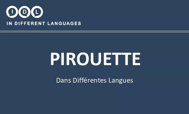 Pirouette dans différentes langues - Image