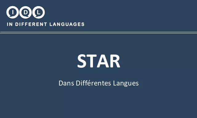 Star dans différentes langues - Image