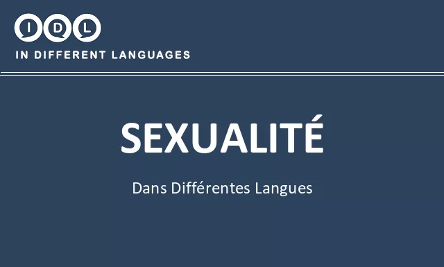 Sexualité dans différentes langues - Image