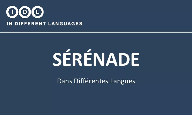 Sérénade dans différentes langues - Image