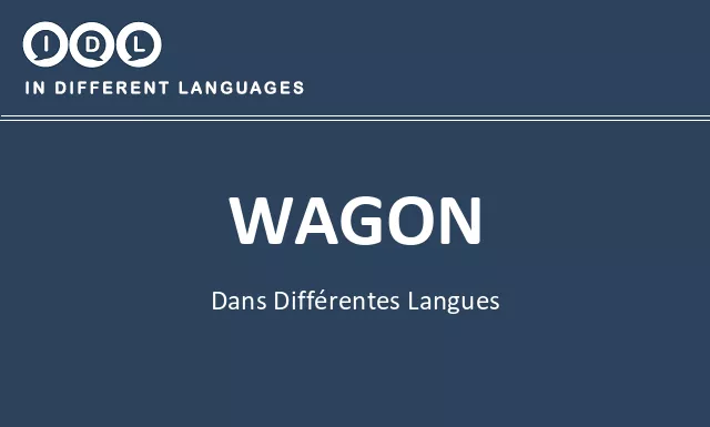Wagon dans différentes langues - Image