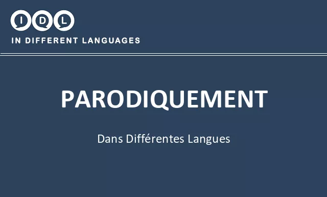 Parodiquement dans différentes langues - Image