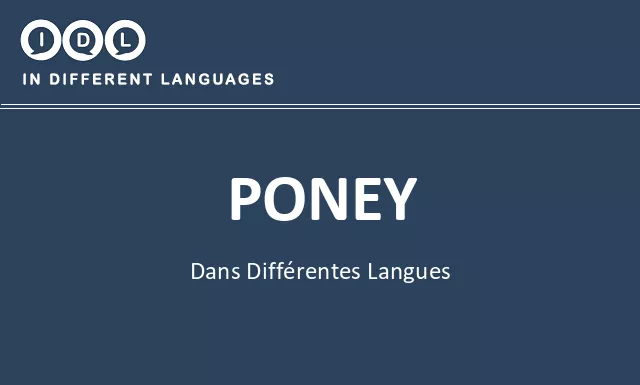 Poney dans différentes langues - Image